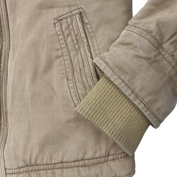 Abercrombie & Fitch Vintage Sentinel Military Cargo Canvas Sherpa Lined Jacket L - Picture 7 of 14